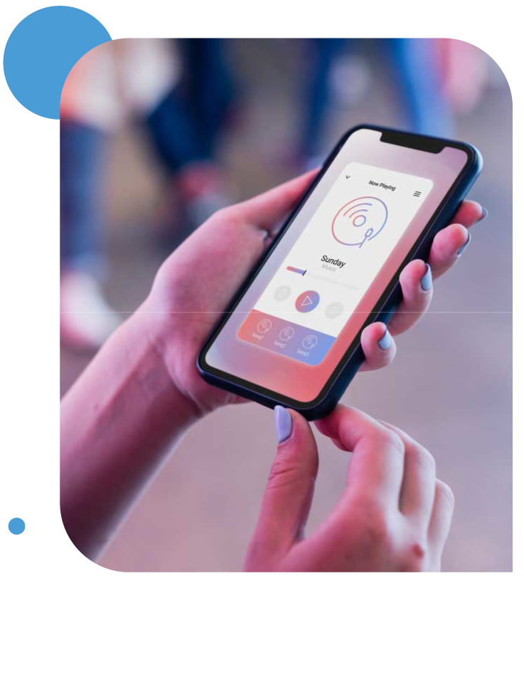 A person holding a smartphone displaying a health app, illustrating mobile app development in the health sector.