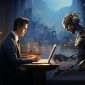 businessman working futuristic office 85x85